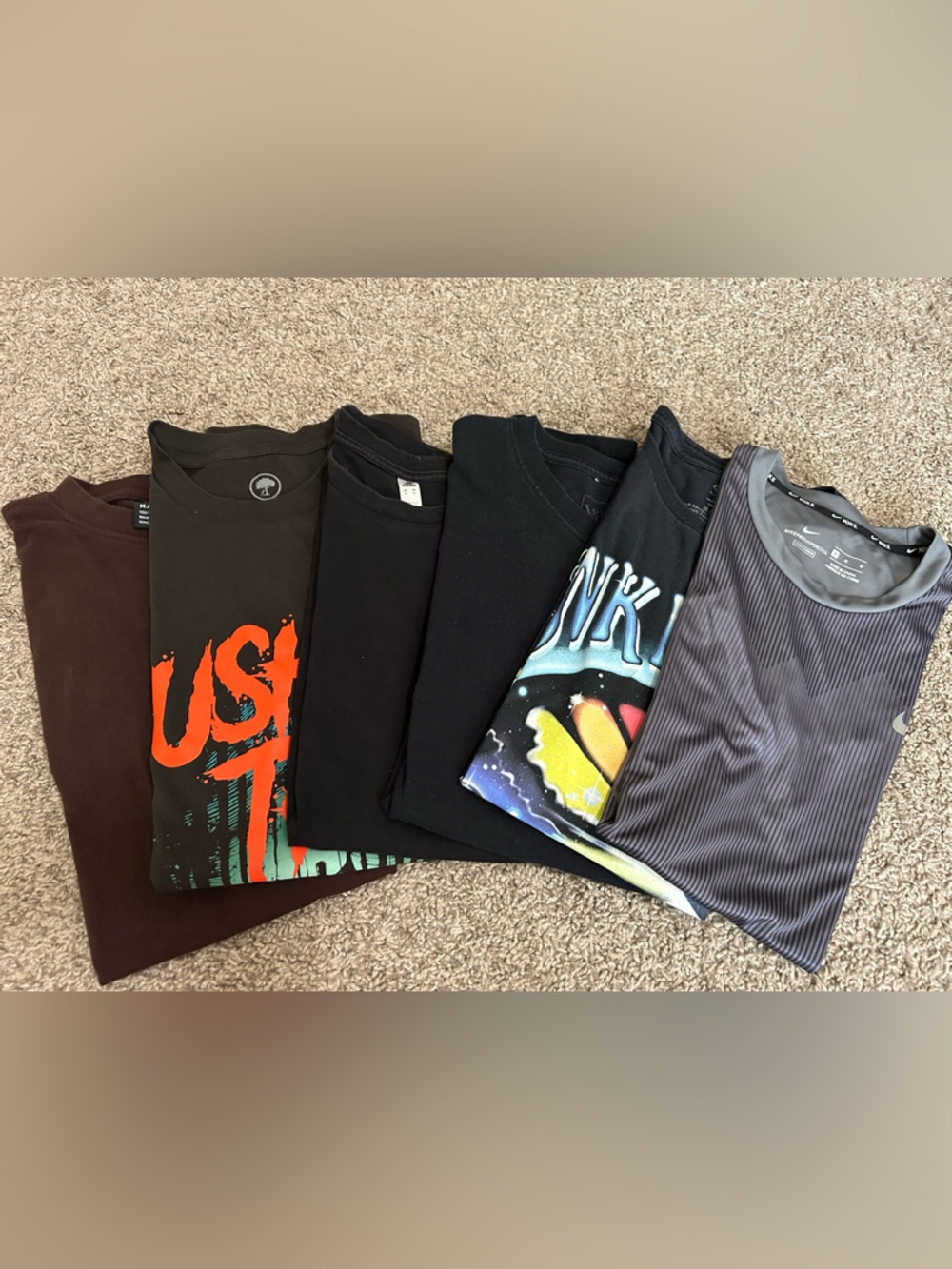 Men’s Clothing Bundle M Nike Adidas Pink Floyd Graphic Tees Lot